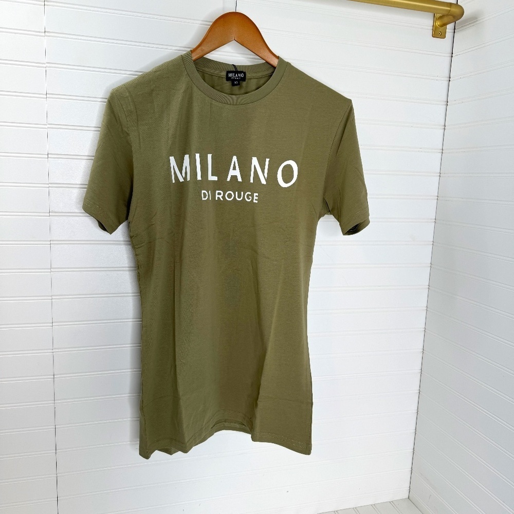 NEW Milano Di Rouge Men's Lux Signature T Shirt XS